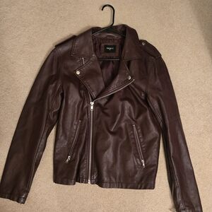 Forever 21 Deep Burgundy Leather Jacket